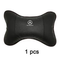 Automobilio kvėpuojantis odinis galvos atrama, kaklo pagalvėlė, automobilio aksesuarai, skirti Mercedes-Benz C180 C200 C260 C300 W108 W124 W126 W140 W168 W16 juoda