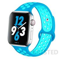 Sportinis silikoninis dirželis Apple laikrodžio apyrankei 44 mm 40 mm 42 mm 38 mm 44 mm laikrodžio apyrankė Kvėpuojanti apyrankė Apple laikrodis 6 dirželis iWatch 5 4 3 se 42 or 44 mm&M-L black