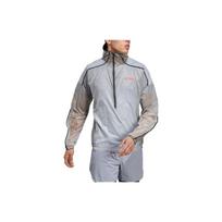 Adidas Terrex Logo Print Half-Zip Hooded Jacket Men Jacket Silver-Grey HT9408 L gray