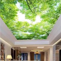 Lubų tapetai 3D sieniniai paveikslai Sky Tree Zenith Svetainės miegamojo viešbučio tapetai Namų dekoro 3D tapetai 275cm(W) x 190 cm(H) white
