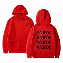 Jaučiuosi kaip Paulas Pablo Kanye Westas Hoodie Mados Megztiniai berniukams Reperio megztiniai Megztiniai Hiphopo megztiniai Moteriški megztiniai L red