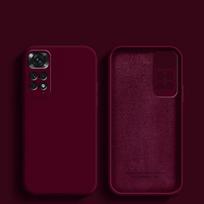Prabangus skystas silikoninis minkštas dangtelis skirtas XiaoMi RedMi Note 11 Pro 5G 11s 10 note 13 pro 5G redmi note 12 Global telefono dėklas RedmiNote12ProPlus vyno raudonos spalvos