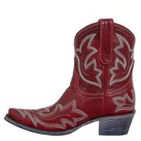 Madingi siuvinėti moteriški batai Faux odiniai kaubojiški ankle boots moterims Pleištuoti aukštakulniai batai Gyvatės rašto vakarietiški cowgirl batai 40 raudona