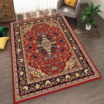 Europos stiliaus svetainės kilimėlis Grindų kilimėlis Namų ūkio kilimėlis Lengvai prižiūrimas Grindų kilimėlis namų naudojimui 160 * 230cm black