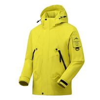 Jaukus vyriškas softshell striukė su gobtuvu, neperšlampamas vėjo nepraleidžiantis lengvas lietpalčio tipo apvalkalas lauko žygiams, kelionėms 3XL žalia