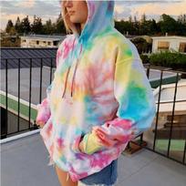 Streetwear Moteriški gobtuviniai džemperiai Oversized Dažyti raštais Megztinis Kasdienis Žieminis Ilgomis rankovėmis Palaidinė Korėjietiško stiliaus O formos iškirptė Sudaderas L blue