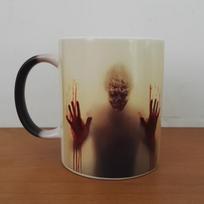 Naujausias dizainas The Walking Dead Puodeliai Kavai Keičiantys Spalvą nuo Karščio Pieno Arbatos Puodelis Magiški Puodeliai Zombio Galva Nustebinanti Dovana 301-400ml žalia
