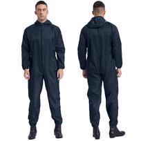 Unisex Antistatinis Dulkių Atsparus Kombinezonas Su Gaubtu Viso Kūno Jumpsuit Užsegamas Priekiniu Užtrauktuku Dirbtuvės Darbas Purškiamas Dažymas XL tamsiai mėlyna spalva