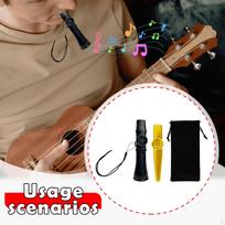2 vnt. Kazoo fleitos Muzikos instrumentai Unikalūs su laikymo maišeliu Pritarimo žaislai Burna juoda