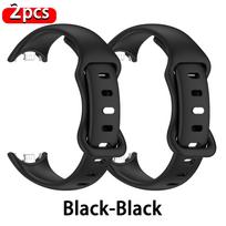 Silikoninis dirželis Xiaomi Mi Band 10 9 8 NFC Sportinis guminis apyrankės Juostelė Xiaomi Smart Band 8 9 10 NFC Aksesuarai for miband 9 black