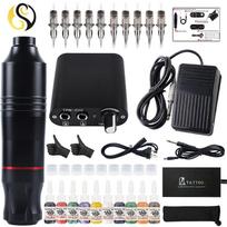 Lishen Ne. 1 Tatuiruočių rašiklių rinkinys - Pilnas praktikos įrangos rinkinys Lishen Motor Pen Set gray