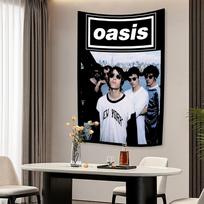 O-Oasis Juostos Gobelenas Roko Muzika Namų Dekoras Estetika Sienos Kabinamas Fonas Miegamajam Bendrabučiui Lauko Vėliava Koncerto Vėliava 30x40in