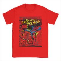 Originalus Licencijuotas Žmogus-Voras Retro Splat Komiksų Vyriškas Retro Marškinėliai Apvalia Kaklo Trumpomis Rankovėmis Marškinėliai Viršus Laisvas Didelis Dydis S brown