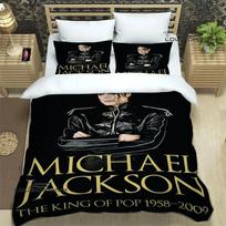 3D Spausdintas Michael Jackson Patalynės Komplektas Dvigulis Twin Karališkas Užvalkalas Ant Antklodės Antklodė Pagalvės Užvalkalas Berniukams Mergaitėms Suaugusiems Miegamojo 70x133cm