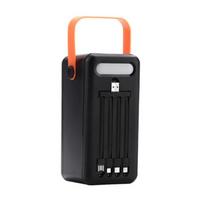 DIY 35-Slot 18650 Battery Power Bank Housing Case Only(no battery) with LED Flashlight Function for Outdoor Adventures black