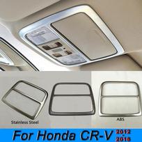 Priekinio stogo skaitymo lempos panelės rėmelio dangtelio lipduko apdailos elementas Honda CR-V CRV 2012 2013 2014 2015 2016 Automobilio stiliaus priedai Stainless Steel white