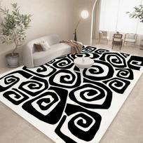 Juodas Baltas Modernus Geometrinis Abstraktaus Meno Kilimas Neslystantis Kilimas Namų Svetainei Miegamajam Virtuvei Kilimas Vonios Kambario Grindų Kilimėlis 40 x60cm gray
