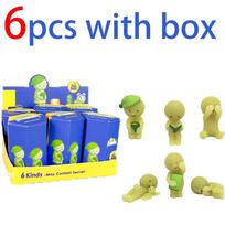 6pcs/set Blind Box Toys Luminous Elf Bedroom Series Model Corner Luminous Doll Gifts Toys Collect Ornaments Birthday Gifts blue