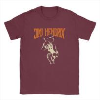 Jimi Hip Hop Marškinėliai Vyrams Hendrixs Vintažinis Roko Gitaristas Vintažiniai Medvilniniai Marškinėliai Apvalia Kaklo Trumpomis Rankovėmis Marškinėliai Dovanos Idėja 2XL brown