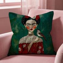 Menas f-Frida K-Kahlo Pagalvės užvalkalas Daugiafunkcis pagalvės užvalkalas namams ir automobiliui - Dvipusis, minkštas ir patvarus kasdieniam naudojimui 45cmx45cm