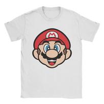 Men Women Cartoon Super Marios T Shirt Cotton Clothes Vintage Short Sleeve Crewneck Tee Shirt Adult TShirt 4XL beige