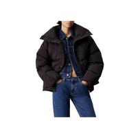 Calvin Klein Solid Color Letter Zipper Long Sleeve Down Jacket Women outerwear J20J224922-BEH S black