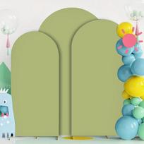 Vestuvių ir vakarėlių pusapvalės tamprios arkos audinio užvalkalas 120*50cm gray