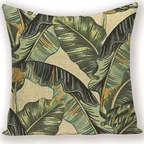 Nauja Nordic Žalių Augalų Spausdinimo Pagalvės Užvalkalas Sofos Pagalvė Lapų Serija Dekoratyvinė Pagalvė Linas Aukštos Kokybės Patvarus 45 * 45Cm (without pillow core) black