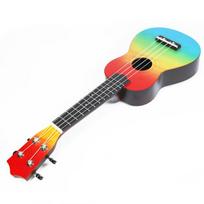 Hand-Painted 21-Inch Cartoon Ukulele for Beginners - Playable Student Instrument gray