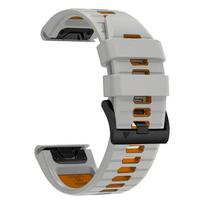 QuickFit 22/26mm silikoninis dirželis Garmin Fenix 8 Pro 47mm 51mm/Quatix 8/Forerunner 970/Descent G2/Fenix E 7X 7 6 6X laikrodžiui 1Pcs QuickFit 22mm gray