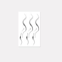 Ink Streamer Line Tattoo Sticker, Waterproof And Long-Lasting, Women'S Waist And Abdomen Advanced Sense Simulation Tattoo 12*19 white
