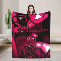 Apleisti Bluudud Mados pledai Flanelinis Siaubo žaidimas Minkštas metamas pledas Madingas pledas miegamajam sofa antklodė Kvėpuojantis 75x90cm red