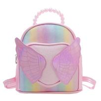 Girl cartoon cute student schoolbag for kindergartens sequined girls' backpack fashionable pearl hand-held children's backpack rožinė