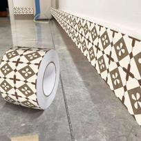 DIY 10 Meter Wall Base Thickened Self Adhesive Skirting Line Soft Anti-collision Decoration Strips Home (as the picture,16.5㎡) gray