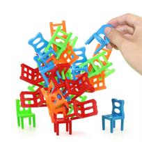 High-Quality 18Pcs/Set Compact size High-Quality Balance High-Quality Chairs High-Quality Game High-Quality Stacking High-Quality Blocks blue