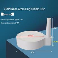 Silent Nano Air Disc Aerator: Aquarium Oxygen Pump with Bubble Stone Diffuser. white