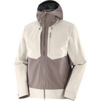 Salomon Outline 3L Gore-Tex Waterproof Breathable Color Block Hooded Insulated Jacket Men jackets LC2753200 M white