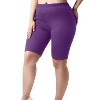 Moteriški aukšto juosmens tampri dviratininko šortai su elastine juosta treniruotėms, jogai, bėgimui, važiavimui dviračiu, laisvalaikiui XXXXXL violetinė