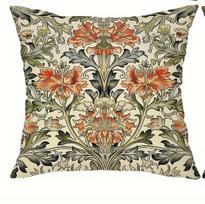 William Morris stiliaus pagalvės užvalkalas Trumpas pliušinis poliesterio pagalvės dėklas Namų dekoras Minkštas dekoratyvinis pagalvės užvalkalas Dovana svetainės sofai Peach skin 18*18(CM)-1Pcs