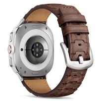leather Band for Samsung Galaxy Watch Ultra 2025 Men Hand-stitched watch strap  for samsung 7 ultra GALAXY ULTRA 47MM Correa 47MM tamsi chaki spalva