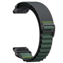 Silikoninis laikrodžio dirželis Garmin Instinct 2X Solar QuickFit 26 mm 22 mm, skirtas Garmin Fenix 6X 6 Pro 5X 5 Plus 7X 7 apyrankė Quick fit 22mm tamsiai žalia spalva