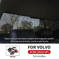 Automobilio langų apsauga nuo saulės, skirta Volvo XC90 2005-2025 m., sulankstoma magnetinė apsauga nuo saulės Tail XC90 14-UP juoda