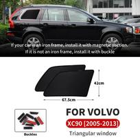 Automobilio langų apsauga nuo saulės, skirta Volvo XC90 2005-2025 m., sulankstoma magnetinė apsauga nuo saulės TriangularXC90 05-13 juoda