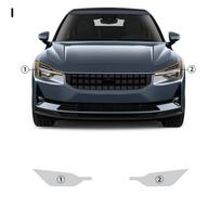 Dažų apsauginė plėvelė POLESTAR 2 2021-2024 B statramsčiams Žibintams Galinio vaizdo veidrodžiui TPU Atspari įbrėžimams PPF headlight film 1 set juoda