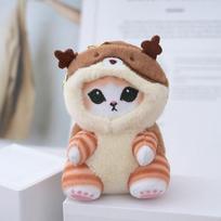 Cute Mofusand Shark Cat Costume Raccoon Shark Panda Plush Doll Bag Pendant Decoration Plush Keychain Gift