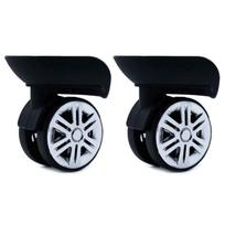 Trolley Case Luggage Wheels Luggage Swivel Left and Right Wheels DIY Suitcase Replacement Parts for Most Suitcases black