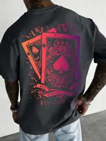 Black and Pink Ace of Spades Playing Cards Print on Premium Soft 100 Cotton Unisexs T shirt Perfect Summer Edgy Streetwear Style 4XL brown