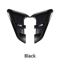 2Pcs Car Shark Gills Sticker Side Fender Vent Modified Hood Air Outlet Sticker For BMW M X1 X2 X3 X4 X5 X6 3 5 M2 M3 M4 M5 M6 M7 pdzr82 black