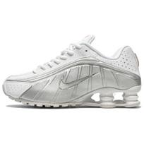 Nike Shox R4 žemi kasdieniai miesto kelionėms bėgimo bateliai moteriški baltas sidabrinis AR3565-101 36.5 sidabras