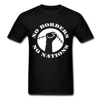 No Borders No Nations Fist Graphic T-shirt XXXL black